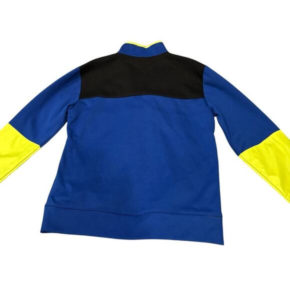 Pyramid Colorblock Pullover Sweatshirt with Embroidered Patches - Picture 2 of 8
